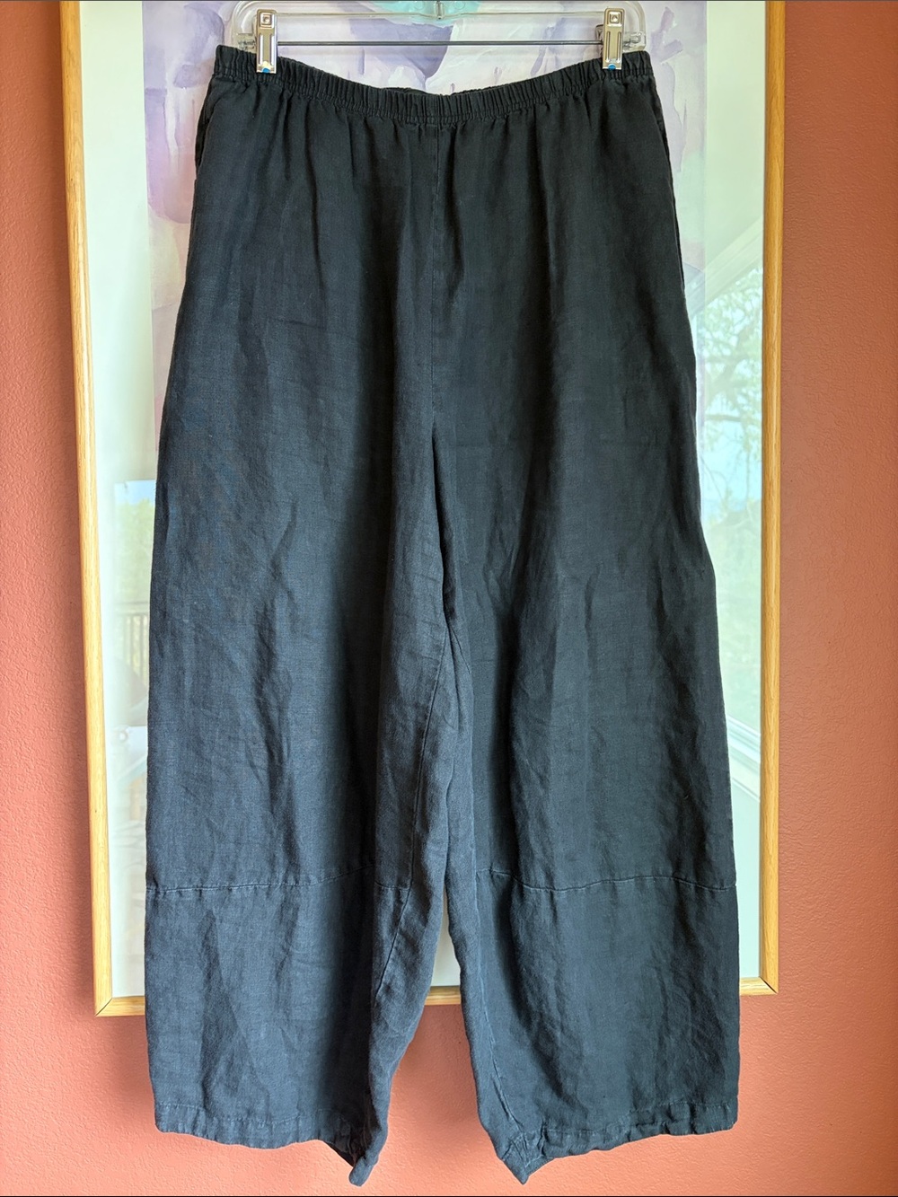Cut Loose washed linen pull-on lantern pants, size L